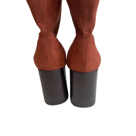 CHARLES DAVID Copper Block Heel Boots Size 9 - Picture 7 of 7